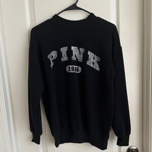 PINK Victoria's Secret Black and Gray Crewneck Sweater